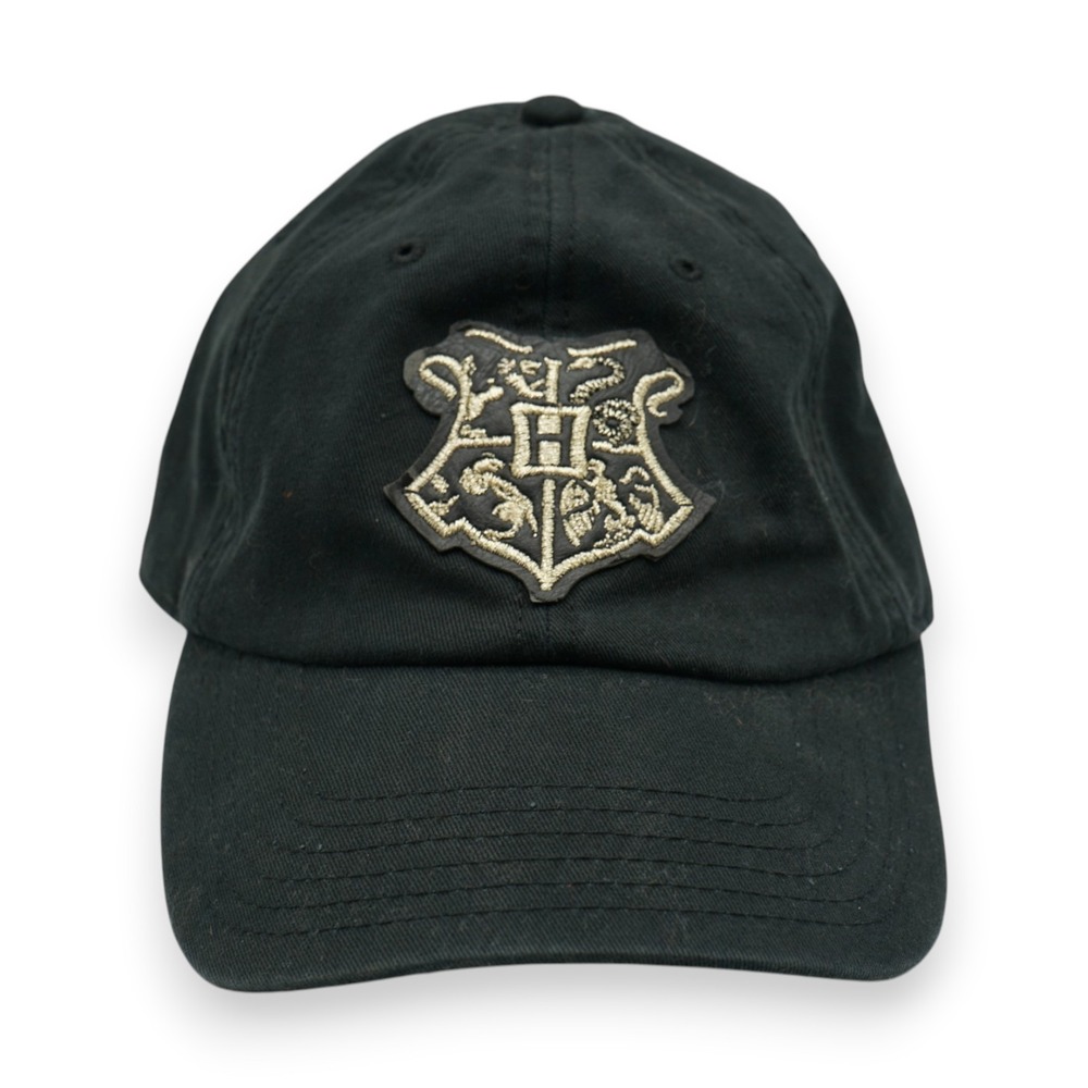 Harry Potter Black Hogwarts Gold Crest Adjustable Hat Cap One Size Fits‎ Most